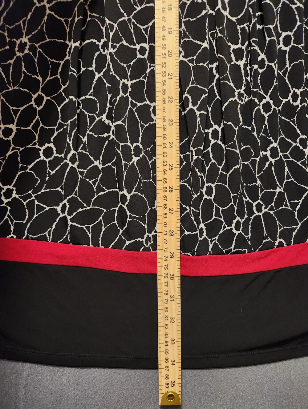 Enfocus Studio Dress Women Size 16W Black/white 2 Red Stripes Plus Size - Picture 3 of 8